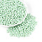 Baking Paint Glass Seed Beads, Barrel, Aquamarine, 4~4.5x3~3.5mm, Hole: 0.8~0.9mm, about 6080pcs/pound