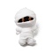 Halloween Silicone Focal Beads, Chewing Beads For Teethers, DIY Nursing Necklaces Making, White, Mummy, 31.5x19x18mm, Hole: 2mm