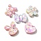 Resin Fitting, Sequin Have Many Shapes, Mixed Color, 20~26.5x23.5~28x7~10mm