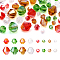 16 Strands 16 Style Christmas Theme Transparent Electroplate Glass Beads Strands, AB Color Plated, Faceted Bicone, Mixed Color, 3~8mm, Hole: 0.8~1.2mm, about 39~125pcs/strand, 10.24~15.12 inch(26~38.4cm), 1 Strand/style
