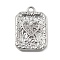 Brass Micro Pave Cubic Zirconia Pendants, Cadmium Free & Nickel Free & Lead Free, Playing Card Charms, Heart, 17x11x2mm, Hole: 1.4mm