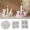 Easter DIY Candle Making, Silicone Casting Molds, For UV Resin, Epoxy Resin Craft Making, White, Wing, 116x96x19.5mm