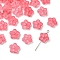 30Pcs Baking Paint Glass Beads, Flower, Pale Violet Red, 12.5x13x4.5mm, Hole: 1.2mm