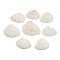 Natural Shell Beads, Shell Shape, Top Drilled, White, 18~29x24~38x8~12mm, Hole: 1.4mm, about 469pcs/1000g