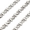304 Stainless Steel Heart & Letter I Link Chains, Soldered, Stainless Steel Color, 11x7x2mm