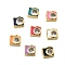 Brass Micro Pave Clear Cubic Zirconia Enamel Beads, Camera, Lead Free & Cadmium Free, Long-Lasting Plated, Real 18K Gold Plated, Rack Plating, Mixed Color, 9x9.5x6mm, Hole: 2mm