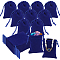 NBEADS 40 Pcs Velvet Jewelry Pouches, 3.5x2.75inch Rectangle Velvet Drawstring Jewellery Bags Christmas Party Candy Gift Bags Wedding Favor Bags for Jewelry Gift Storage, Dark Blue