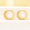 Ring Brass Hoop Earrings, Long-Lasting Plated, Nickel Free, Real 18K Gold Plated, 17x3.5mm