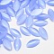 Cat Eye Cabochons, Horse Eye, Cornflower Blue, 10x5x1.5~2mm
