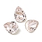 Glass Rhinestone Cabochons, Pointed Back & Back Plated, Faceted, Teardrop, Rosaline, 8x6x4mm