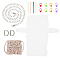 Purse Making Kits, including Plastic Mesh Canvas Sheet, Stitch Marker, Yarn Needle, Iron Curb Chain Bag Strap with Swivel Clasps & D Rings, Mixed Color, 20~1190x5~356x1~3.5mm