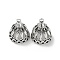 Rack Plating Tibetan Style Alloy Pendant Bail, Tassel Cap Bail, Cone, Antique Silver, 27.5x23mm, Hole: 2.5mm