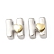 Brass Beads, Platinum & Golden, Letter H, 11x9x8mm, Hole: 5x4mm