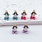 Alloy Enamel Pendants, Penguin Charms, Golden, Mixed Color, 17.5x10x11.5mm, Hole: 1.6mm