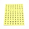 Round Alphabet Self-Adhesive Stickers, for DIY Postcards, Scrapbooking, Journal Planner, Label, Yellow, 14x10cm, 88pcs/sheet
