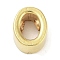 304 Stainless Steel Pendants, Real 24K Gold Plated, Letter O, 7.5x6x4mm, Hole: 1.6mm