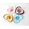 Handmade Lampwork Pendants, Heart, Mixed Color, 43x44x11.5mm, Hole: 6mm