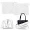 4Pcs Satin Cloth Bags, with Polyester Drawstring Ropes, Rectangle, White, 40x51x0.04cm