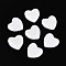 Dyed & Heated Imitation Jade Glass Beads, Heart, White, 24x24.5x9~9.5mm, Hole: 1.6mm