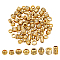80Pcs 8 Styles Tibetan Style European Beads, Large Hole Beads, Antique Golden, 8~11.5x4.5~7mm, Hole: 5.5~6mm