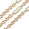 304 Stainless Steel Enamel Figaro Chains, Soldered, with Spool, Ion Plating(IP), Real 18K Gold Plated, Dark Orange, 20x5x1mm