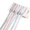 Polyester & Polycotton Striped Ribbons Sets, for Bowknot Making, Gift Wrapping, Mixed Color, 3/8 inch(10mm), 6 styles, about 5 Yards/Style, 30 Yards/Set