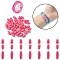 Plastic Breakaway Clasps, with Nylon Thread, Hot Pink, 24x9mm, Hole: 2.5mm
