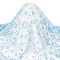 Polyester Mesh Fabrics, Clothing Accessories, Snowflake Pattern, Light Blue, 1500~1600x0.1mm