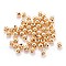 Brass Beads, Long-Lasting Plated, Round, Real 18K Gold Plated, 6mm, Hole: 2mm