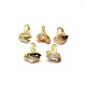 Elegantes anillos de puño de citrino natural de latón ecológico chapado en oro de 18k RJEW-F041-05-1