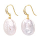 Orecchini pendenti con perle naturali barocche e zirconi PEAR-N020-15B-2