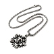 Ожерелья с подвеской в виде черепа из нержавеющей стали 304 для женщин и мужчин NJEW-Z076-01AS-4