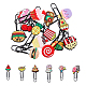 SUPERFINDINGS 30 Style Food Theme Bookmark with Paperclip Cute PVC Bookmark Cartoon Bulk Bookmark Colorful Candy Paperclip Ice Cream Bookmark for School Students Office Document Organizing AJEW-FH0003-33-1