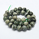Brins de perles de jaspe en argent naturel G-G213-6mm-28-2