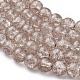 8 rotonde perle di vetro crackle mm Burlywood trefoli per fare gioielli X-CCG-Q001-8mm-07-2