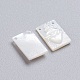 Natural White Shell Mother of Pearl Shell Charms SSHEL-I024-05-3