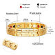 Bracelets de bracelet de montre en acier inoxydable Shegrace JB649A-3