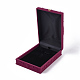 Rose Flower Pattern Velvet Jewelry Set Boxes VBOX-O003-02-3