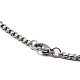 Croce con collana pendente in lega di drago con 201 catena in acciaio inossidabile NJEW-D053-03AS-3
