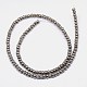 Chapelets de perles de pyrite naturelle  G-L032-4x3mm-01-3
