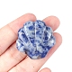 天然ブルースポットジャスパー彫刻癒しの貝殻の形の置物  レイキエネルギーストーンのディスプレイ装飾  30x30mm PW-WG72799-04-1