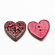 Corazón de coco 2 agujeros botones de coser BUTT-O008-30B-2