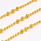 Electroplate Brass Round Ball Chains CHC-L019-66G-1