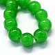 Chapelets de perles rondes en verre imitation jade peint X-DGLA-Q021-6mm-10-2
