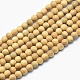 Chapelets de perles en bois naturel WOOD-P012-01-4mm-1