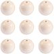 Pandahall elite 40pcs 35mm cuentas de madera redondas naturales surtidas bolas de madera redondas cuentas espaciadoras sueltas para joyería de diy artesanía que hace decoraciones para el hogar decoraciones para fiestas WOOD-PH0008-18-1