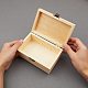 Unfinished Pine Wood Jewelry Box CON-WH0072-09-3