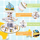 CRASPIRE Excavator Cardboard Cupcake Stands 3-Tier Paper Cartoon Style Cake Display Stand Vehicle Dessert Tower Baby Shower Paper Cake Stand for Gathering Decoration Birthday Party AJEW-WH0038-54B-5