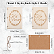 創造的な木製のグリーティングカード  結婚式の誓いの本  ジュートロープとクラフト紙で  単語の長方形  アンティークホワイト  105x75x2mm DIY-WH0349-171D-2