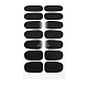 フルカバーネイルステッカー  ネイルデカール粘着性  女性の女の子のためのマニキュアネイルアートの装飾  ブラック  10x5.5cm MRMJ-T040-115-2